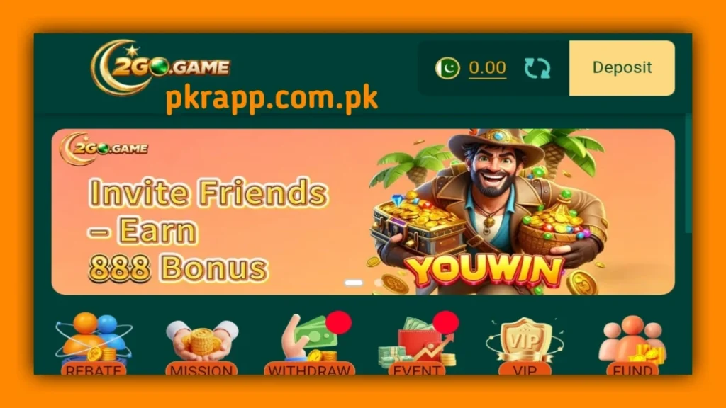 Open the 2g Game application on your smartphone screen.