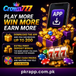 "CROWN777 app interface showing games, daily rewards, login, registration, deposit, withdrawal, missions, jackpot, and invite bonus on an Android smartphone."