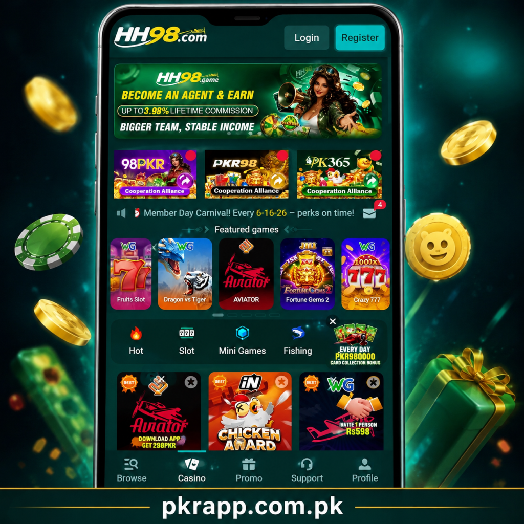 HH98 platform safety, features, rewards, games, account security, and user guide